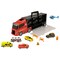 Mighty Motors: Mega Big Rig Carry Case - Red -15.75" Heavy Hauler Truck Storage Case w/ Car Launch, 6 Die-Cast Vehicles & Accessories, Toy Kids Age 3+